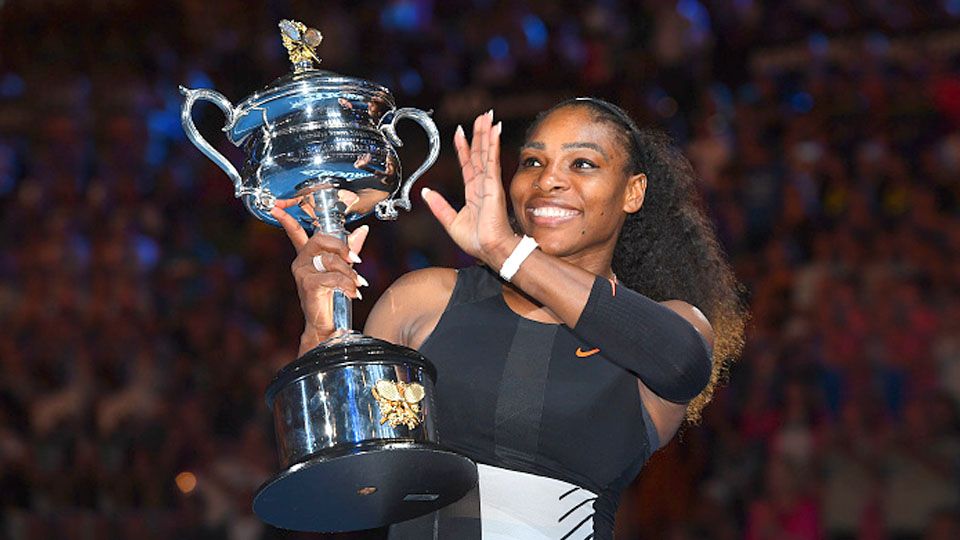 Serena Williams meraih gelar Grand Slamnya yang ke-23 di Australia Terbuka 2017. Copyright: © Quinn Rooney/Getty Images